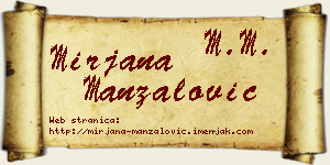 Mirjana Manzalović vizit kartica